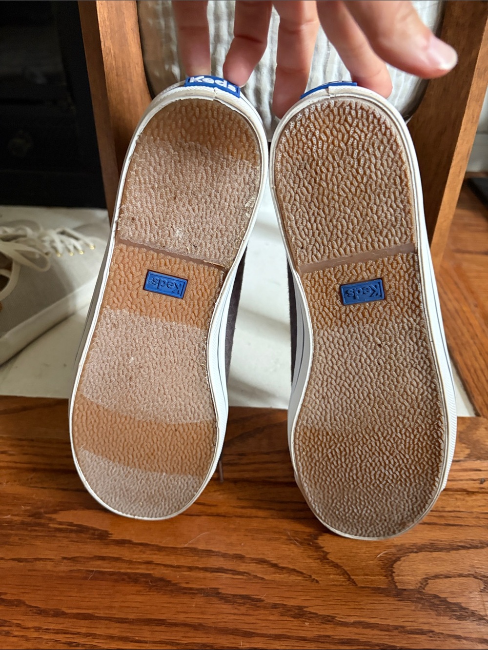 Keds Women's Taupe Textured Lace-Up Sneakers - Picture 3 of 3